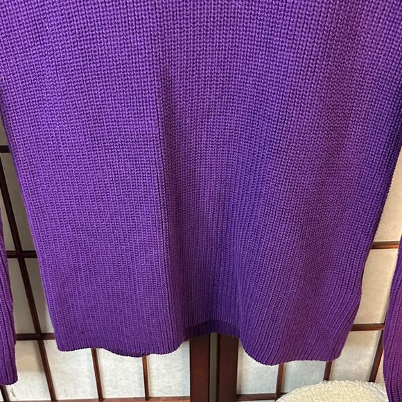 Ralph Lauren Purple Sweater with Black Bow Accents - Picture 8 of 13